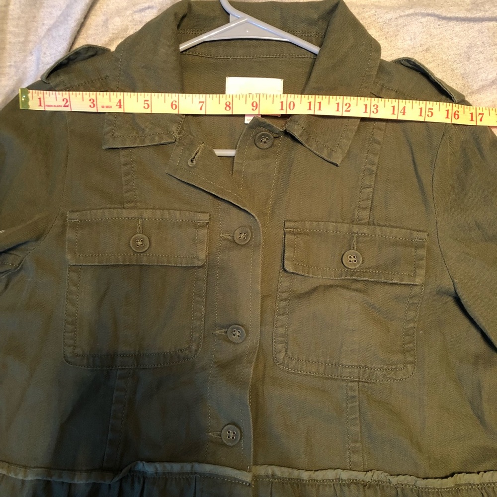 SOLD | LOFT Olive Green Peplum Hem Jacket - Picture 12 of 12